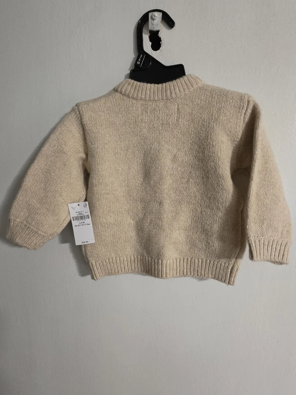 Old Navy Cream Knit Sweater with Yellow Fruit Motifs